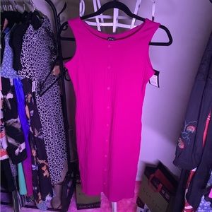 Art Class Ribbed tank dress NWT 14/16 magenta